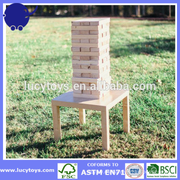 Gigante jardín juegos adulto juegos al aire libre gigante de madera jenga